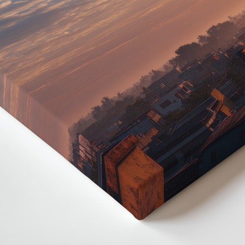 Obraz na płótnie canvas Panorama dachów realistyczny