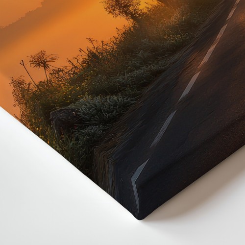 Obraz na płótnie canvas Droga o świcie realistyczny