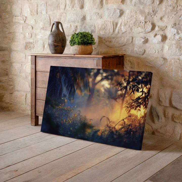Obraz na płótnie canvas Złote światło dżungli realistyczny