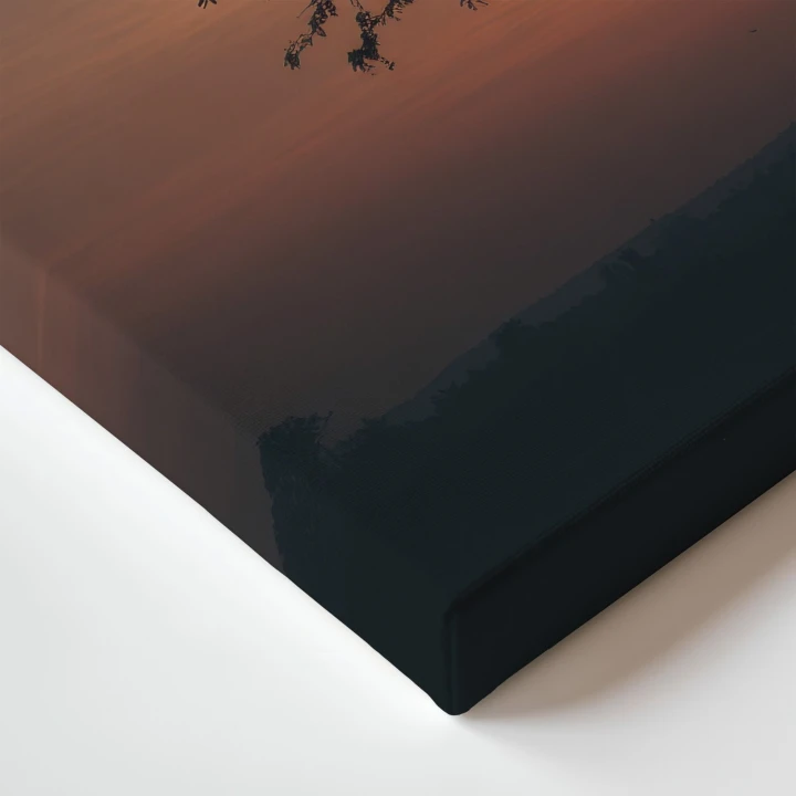 Obraz na płótnie canvas Drzewo przy zachodzie realistyczny