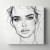 Obraz na płótnie canvas Kobieca twarz line-art