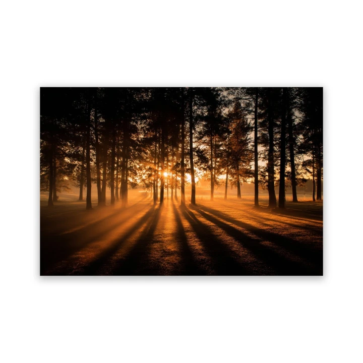 Obraz na płótnie canvas Złota godzina w lesie realistyczny