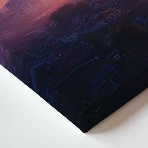 Obraz na płótnie canvas Miasto we mgle realistyczny