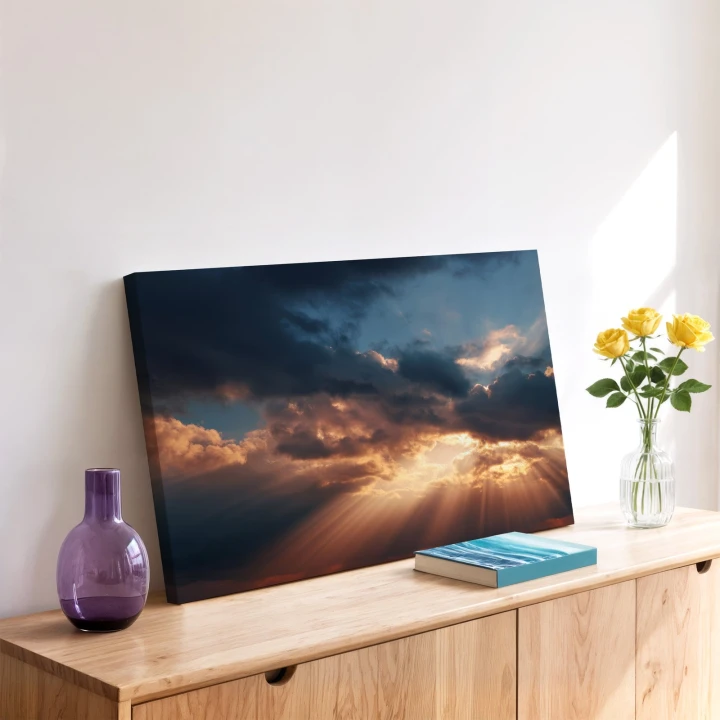 Obraz na płótnie canvas Promienie słońca realistyczny