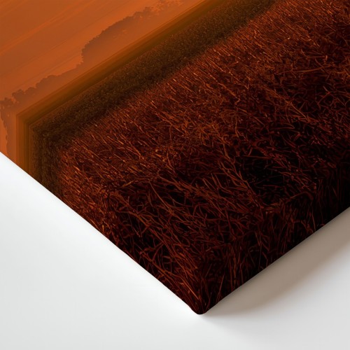 Obraz na płótnie canvas Farma o zachodzie realistyczny