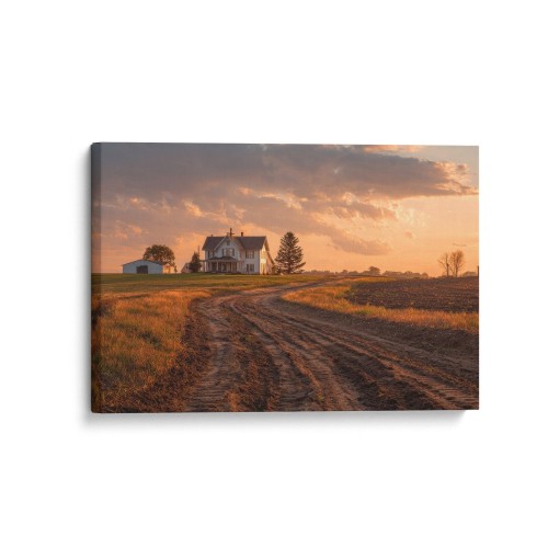 Obraz na płótnie canvas Dom na farmie realistyczny