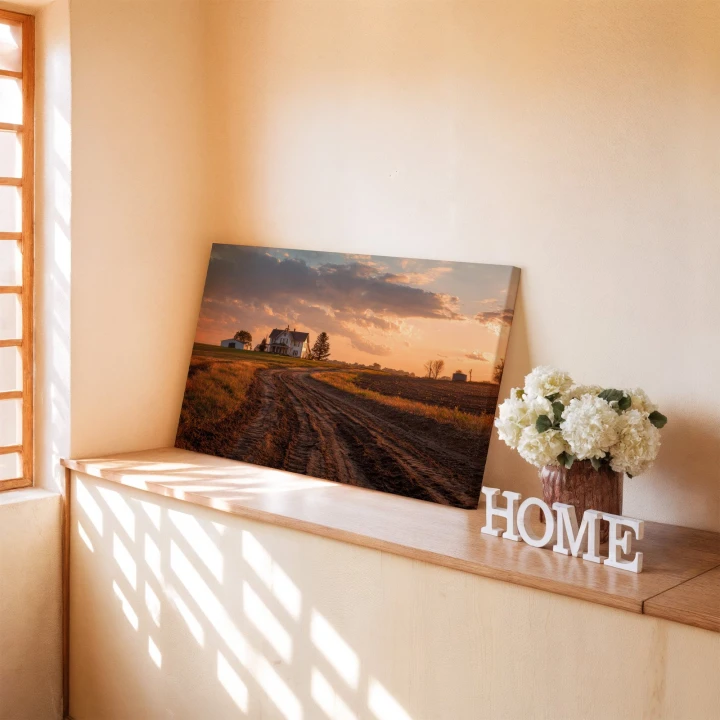 Obraz na płótnie canvas Dom na farmie realistyczny