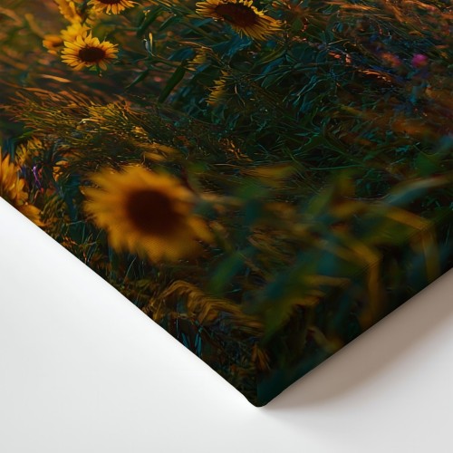 Obraz na płótnie canvas Pole słoneczników realistyczny