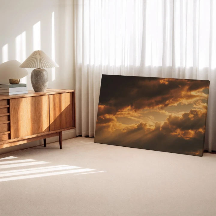 Obraz na płótnie canvas Złote chmury realistyczny