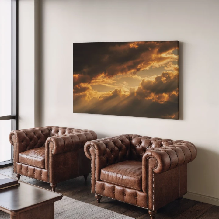Obraz na płótnie canvas Złote chmury realistyczny