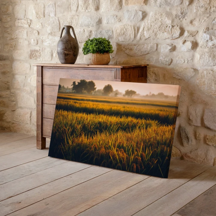 Obraz na płótnie canvas Złote kłosy zboża realistyczny