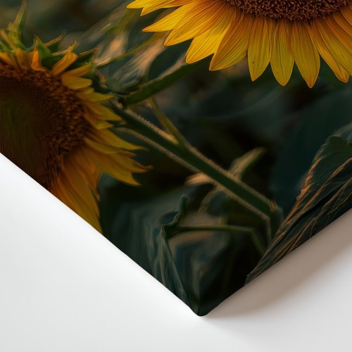 Obraz na płótnie canvas Pole słoneczników realistyczny