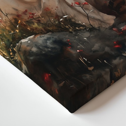 Obraz na płótnie canvas Jezus na łące akwarela
