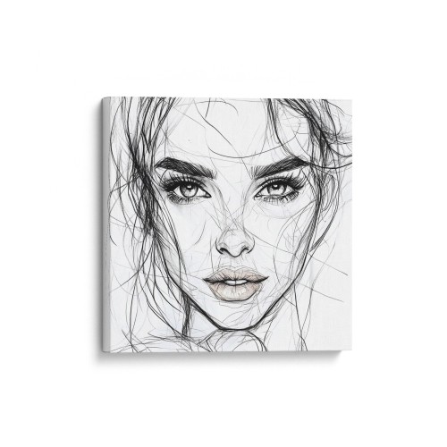 Obraz na płótnie canvas Portret kobiety line-art