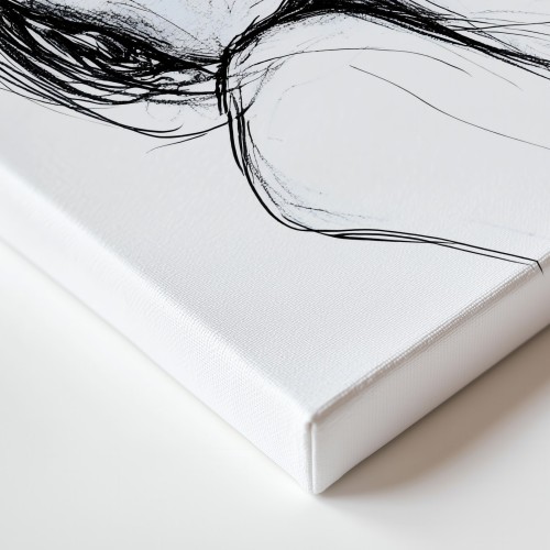 Obraz na płótnie canvas Kobieta w profilu line-art
