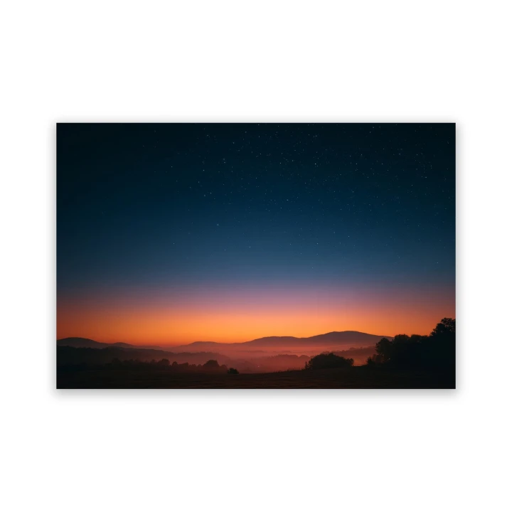 Obraz na płótnie canvas Pagórki o zmierzchu realistyczny