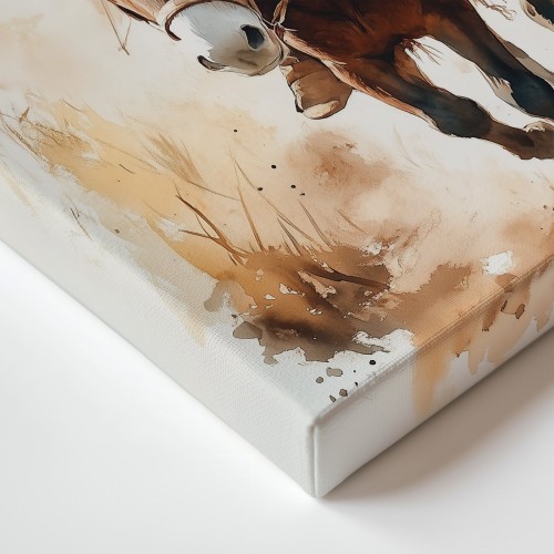 Obraz na płótnie canvas Mężczyzna na osiołku akwarela