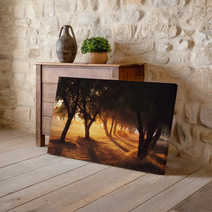 Obraz na płótnie canvas Aleja drzew realistyczny