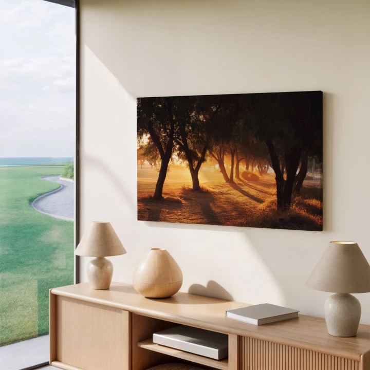 Obraz na płótnie canvas Aleja drzew realistyczny