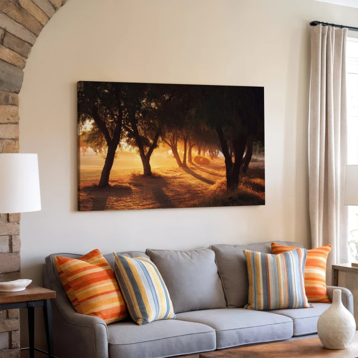 Obraz na płótnie canvas Aleja drzew realistyczny
