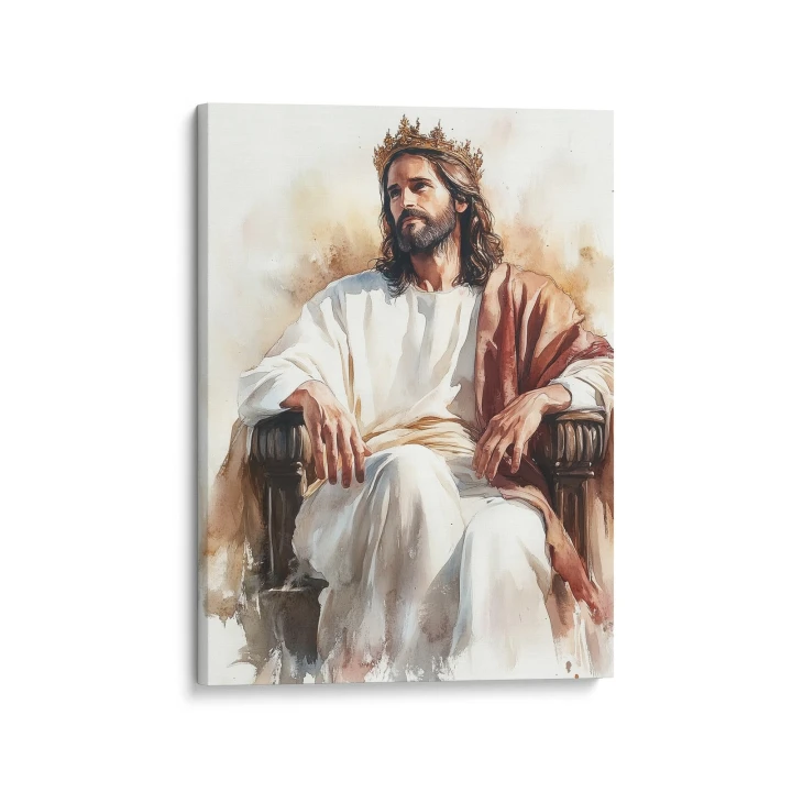 Obraz na płótnie canvas Chrystus Król akwarela
