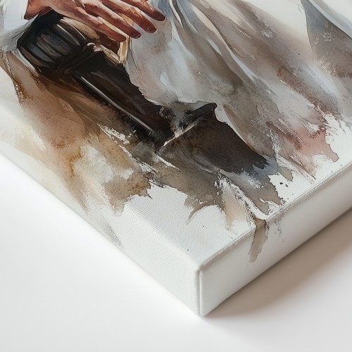 Obraz na płótnie canvas Chrystus Król akwarela