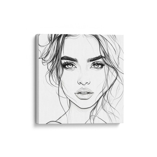 Obraz na płótnie canvas Portret kobiety line-art