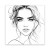 Obraz na płótnie canvas Portret kobiety line-art