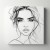 Obraz na płótnie canvas Portret kobiety line-art