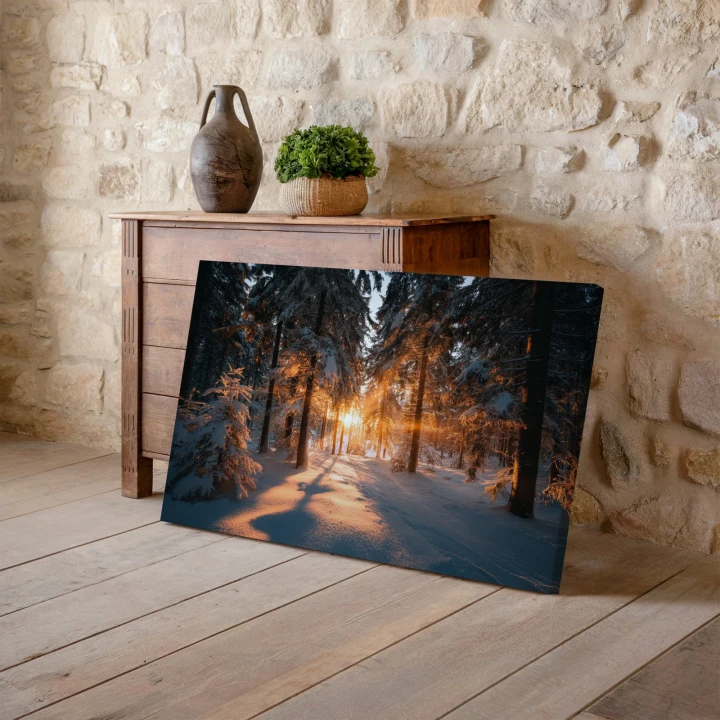 Obraz na płótnie canvas Zimowy las realistyczny