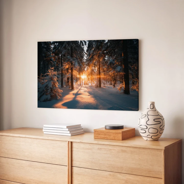 Obraz na płótnie canvas Zimowy las realistyczny