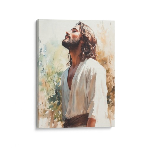 Obraz na płótnie canvas Mężczyzna w białej szacie akwarela
