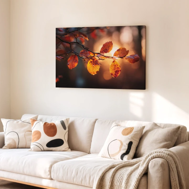 Obraz na płótnie canvas Złote jesienne liście realistyczny
