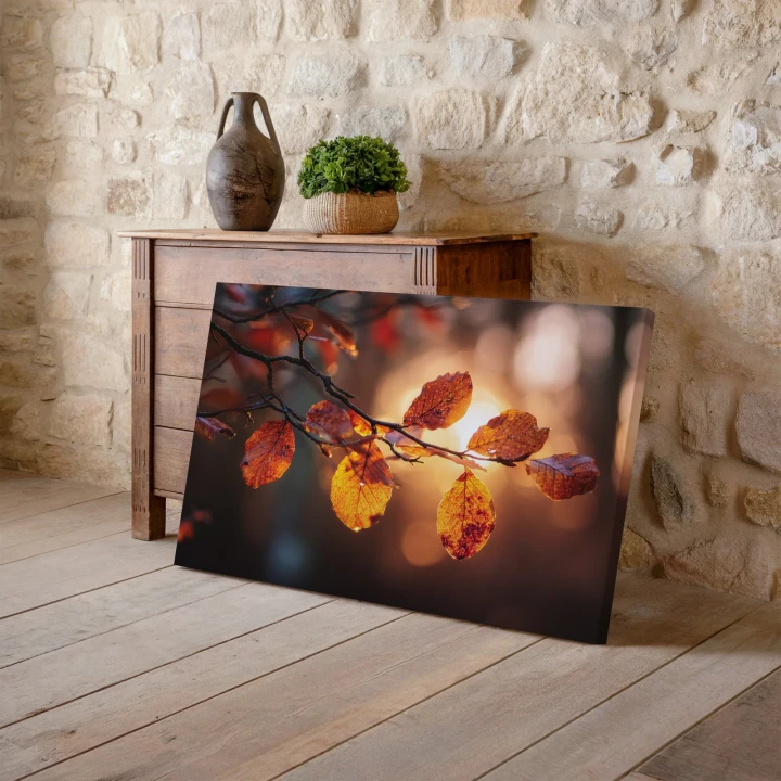 Obraz na płótnie canvas Złote jesienne liście realistyczny