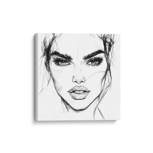 Obraz na płótnie canvas Portret kobiety line-art