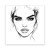 Obraz na płótnie canvas Portret kobiety line-art