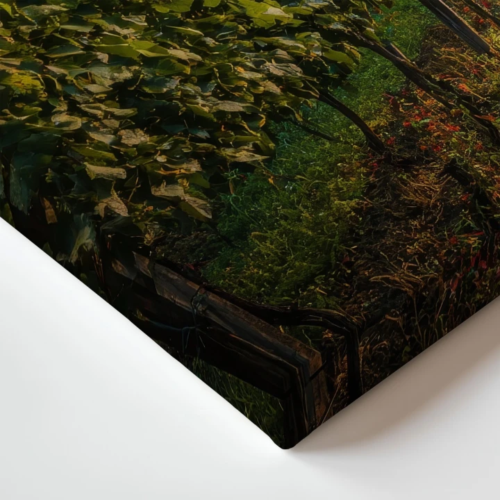 Obraz na płótnie canvas Winnica o poranku realistyczny