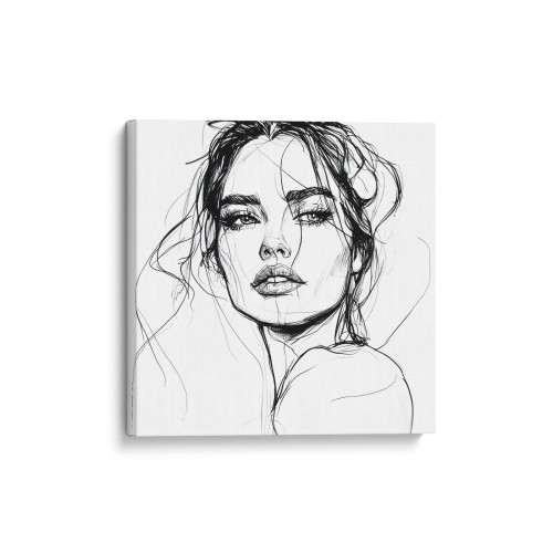 Obraz na płótnie canvas Portret kobiety line-art