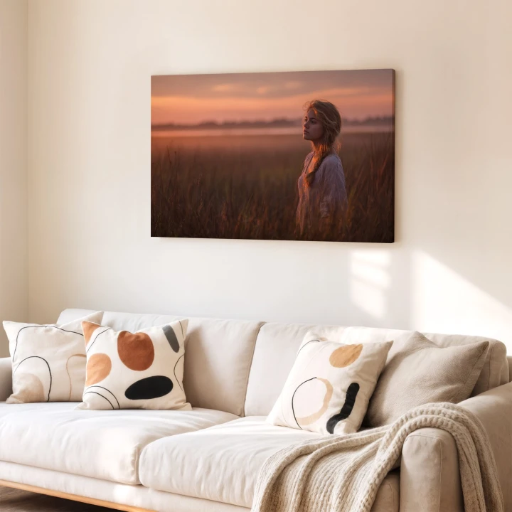 Obraz na płótnie canvas Dziewczyna w trawie realistyczny