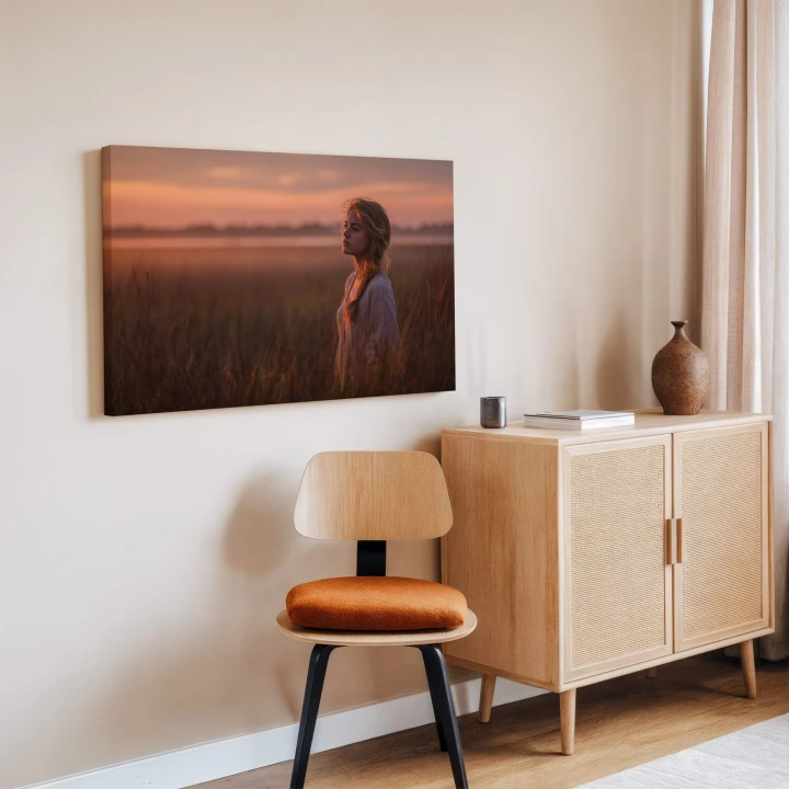 Obraz na płótnie canvas Dziewczyna w trawie realistyczny