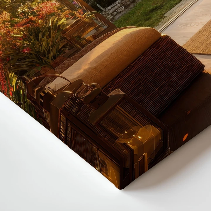Obraz na płótnie canvas Zimowy ogród realistyczny