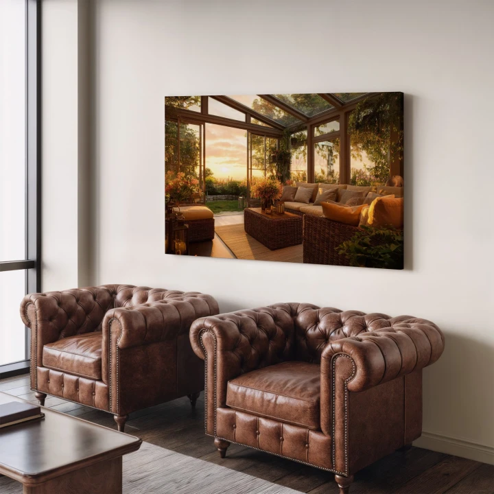 Obraz na płótnie canvas Zimowy ogród realistyczny