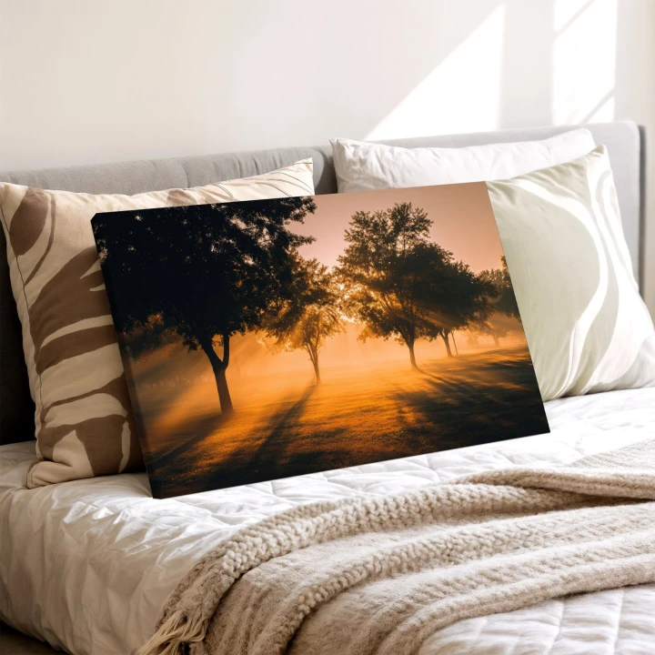 Obraz na płótnie canvas Złote drzewa realistyczny