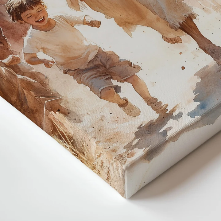 Obraz na płótnie canvas Jezus z dziećmi akwarela