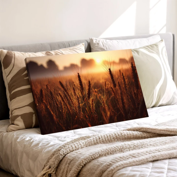 Obraz na płótnie canvas Złote kłosy pszenicy realistyczny
