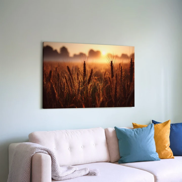 Obraz na płótnie canvas Złote kłosy pszenicy realistyczny