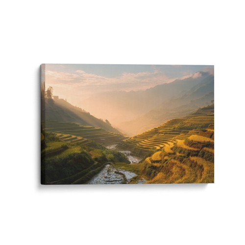Obraz na płótnie canvas Tarasy ryżowe realistyczny