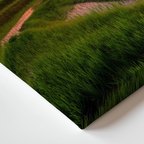 Obraz na płótnie canvas Tarasy ryżowe zachód realistyczny