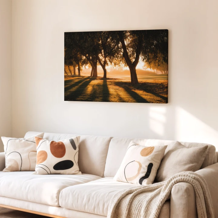 Obraz na płótnie canvas Złota godzina w parku realistyczny
