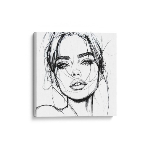 Obraz na płótnie canvas Portret kobiety line-art